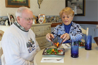 Bea and John Feeney of Clayton, N.C., took part in a VA study exploring the role of spouses in helping Veterans improve their cholesterol levels. 
