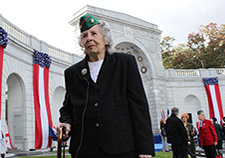 
An attendee at the 2012 15th anniversary commemoration event at the Women in Military Service to American Memorial in Washington, D.C.  