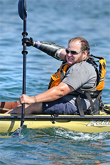 A Veteran takes part in the 2012 National Veterans Summer Sports Clinic in San Diego.