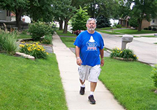 John Krumbholz of Iowa took part in a VA-led study on walking for Parkinson's disease patients.   