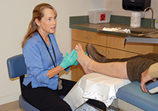 Longtime VA clinician-researcher Dr. Margaret Doucette specializes in wound care and amputation prevention. 