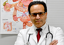 Dr. Sameer Saini, a gastroenterologist with VA in Ann Arbor, is co-leading a research team looking at VA efforts to scale back the use of proton pump inhibitors. (Photo by Brian Hayes)</p>