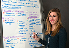 Danielle Schultz is a therapist and project director with the multifamily rehab program at the Bronx VA. The program focuses on problem-solving techniques. <em>(Photo by Yang Zhao)</em> 