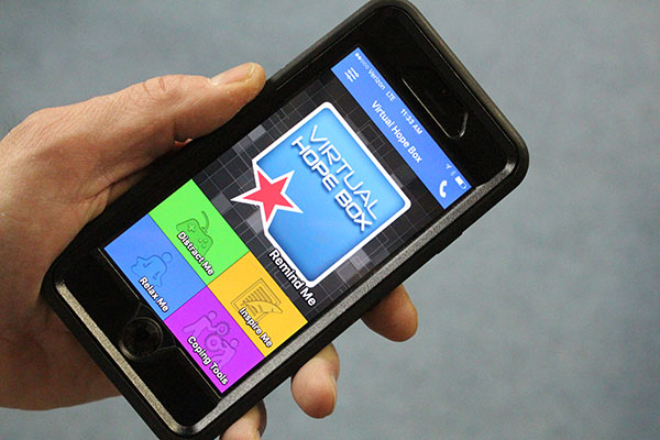 Virtual Hope Box smartphone app to prevent suicide