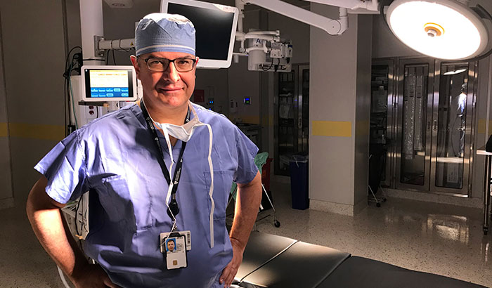 Dr. Marco Zenati is chief of thoracic and cardiovascular surgery at the VA Boston Healthcare System. (Photo by Mackenzie Adams) 