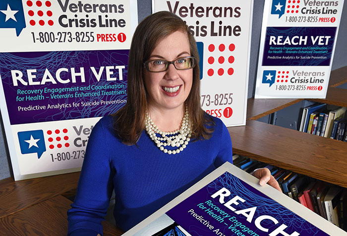 Dr. Sara Landes, a psychologist at the Central Arkansas Veterans Healthcare System, is leading a study to examine the implementation of REACH VET. (Photo by Jeff Bowen)  