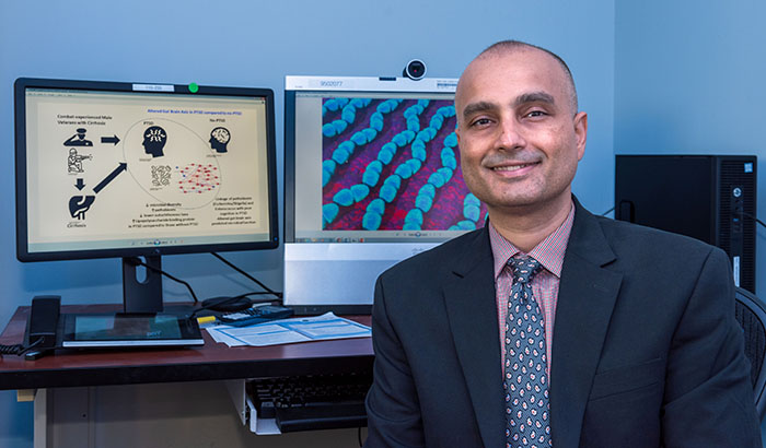 Dr. Jasmohan Bajaj is a gastroenterologist and researcher with the McGuire VA Medical Center and Virginia Commonwealth University in Richmond. (Photo by Jason Miller) 