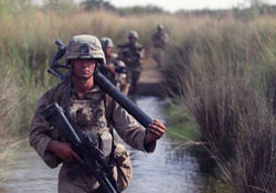 Marines patrol in Helmandprovince in Afghanistan in 2010. New consortia funded by VA and the Department of Defense will ramp up research on two of the most pressing health issues affecting returning Veterans: PTSD and mild traumatic brain injury. 
