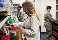   A pharmacist scans a prescription at the Joint Base McGuire-Dix-Lakehurst pharmacy, serving Tricare customers. New VA research based on the records of nearly 26,000 Tricare patients shows a link between statin drugs and increased diabetes risk. 