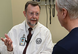   
   Dr. Maurice Dysken, a geriatric psychiatrist at the Minneapolis VA Health Care system, led a VA study testing vitamin E and other treatments for
    Alzheimer's disease.   