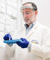 Dr. Mark Holodniy at the Palo Alto VA biorepository site. (Photo by Adan Pulido)