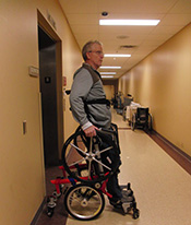 Standing wheelchair performs well in testing - Photo by Billie Slater