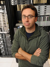 Dr. Len D'Avolio  is associate director for biomedical informatics at VA's Massachusetts Veterans Epidemiology Research and Information Center, where he is overseeing a new system known as GenISIS, designed to support the Million Veteran Program and other large clinical research projects. (Photo by Frank Curran)