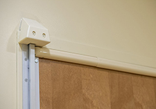 The 3D block removes an anchor point next to the alarm bar that runs across the top of the door to notify hospital staff of a suicide attempt. (Photo by Bill George)