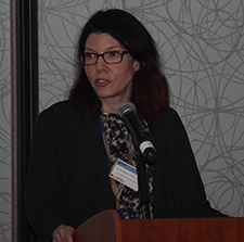 VA Chief Research and Development Officer Dr. Rachel Ramoni delivered opening remarks at the meeting and led a lively and candid Q&A session.<em> (Photo by Mitch Mirkin)</em>