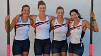 Natalie Dell  (right), who helps coordinate mental health research at the Bedford (Mass.) VA Medical Center, was part of the U.S. women's rowing team that won a bronze medal in the 2012 Summer Olympics. 
