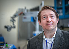  Dr. Matthew Schiefer, a biomedical engineer, was formerly with VA's Advanced Platform Technology Center in Cleveland. Today he's with the Brain Rehabilitation Research Center at the Malcolm Randall VA in Gainesville Florida. (Photo by Dan Henry)  