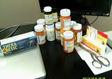 Those are my medications. But the side effects [make it hard to] keep a job and financial stability—whether it's dizziness, or sleeping too much, or not thinking right. I feel like they affect my ability to perform. The pain from my injuries also influences my performance at work.