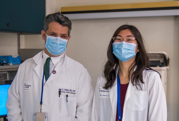 Dr. Jose Aleman is director of the NY-MOVE! Endocrinology Weight Management Clinic at VA NY-Harbor. He is pictured with a medical student, Ms. Laetitia Zhang. (Photo by Michael Drake, VA NY-Harbor Healthcare System. )