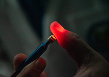 Near-infrared light can penetrate deeply into the body’s tissue.