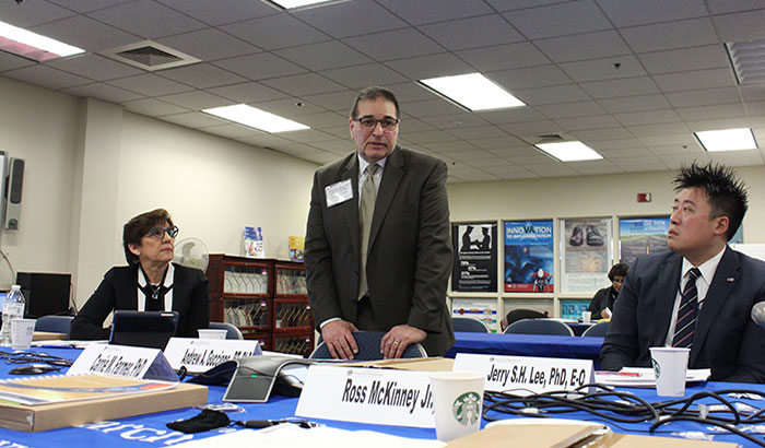 NRAC member Dr. Andrew Guccione addresses his colleagues during the group’s winter 2018 meeting. (Photo by Mitch Mirkin)