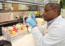  Dr. Tamaro Hudson is a researcher with the Washington DC VA Medical Center and Howard University. (Photo by Mitch Mirkin) 