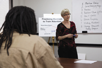 Mantram maven-Dr. Jill Bormann teaches the Mantram Repetition Program at the VA San Diego Healthcare System. (Photo by Kevin Walsh)