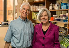 Dr. Ann Richmond (right) was nominated for VA's Middleton Award by Dr. Donald Rubin (left), associate chief of staff for research at the VA Tennessee Valley Healthcare System's Nashville campus and a professor at Vanderbilt University. <em>(Photo by Daniel Dubois) </em>
