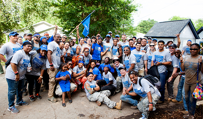 In June 2017, Veteran volunteers with The Mission Continues, community partners, and local kids joined together to revitalize Mattie Freeland Park, a poverty-stricken community in Atlanta's Westside neighborhood.  Some 70 Mission Continues volunteers participated in 