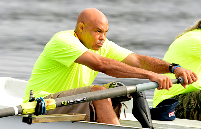 A Veteran who uses a lower-limb prosthesis takes part in the 2016 National Veterans Summer Sports Clinic. (VA photo) 