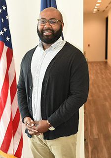 Dr. Darius Dawson is a post-doctoral fellow at the VA South Central Mental Illness Research Education and Clinical Center (MIRECC) in Houston. (Photo by Shawn D. James, Michael E. DeBakey VA Medical Center, Houston.)
 