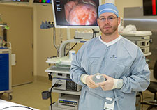  Dr. Edward Jones, an Army reservist,  is the section chief of general surgery and the interim director of advanced surgical endoscopy at the VA Eastern Colorado Health Care System. (Photo by Shawn Fury) 