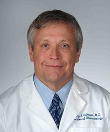  Gary Gilkeson, an Air Force Veteran, is a physician in the rheumatology division at the Ralph H. Johnson VA Medical Center in Charleston, South Carolina. 