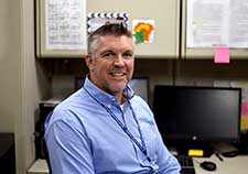 Dr. Jason Flake, a research scientist at the VA North Texas Health Care System, is an investigator for studies on mental health, addiction, and social dysfunction for justice-involved Veterans.  (Photo by Jennifer Roy)