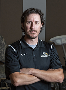  Josh Marino is an education and outreach coordinator and a Veteran peer mentor at the Human Engineering Research Laboratories (HERL) in Pittsburgh. (Photo by Bill George) 